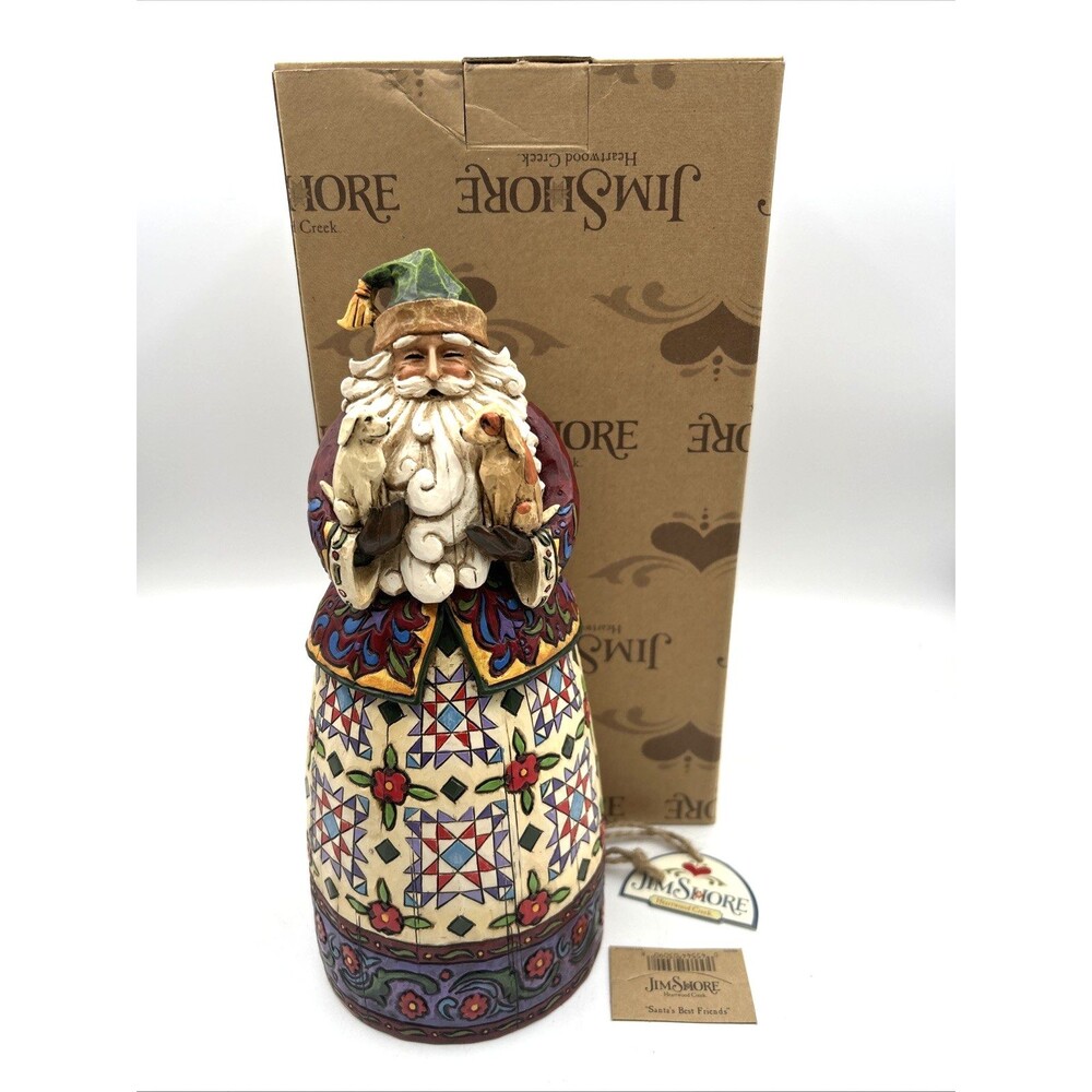 VTG Jim Shore Heartwood Creek Santa's Best Friends Figurine 4002291 Dogs 2005